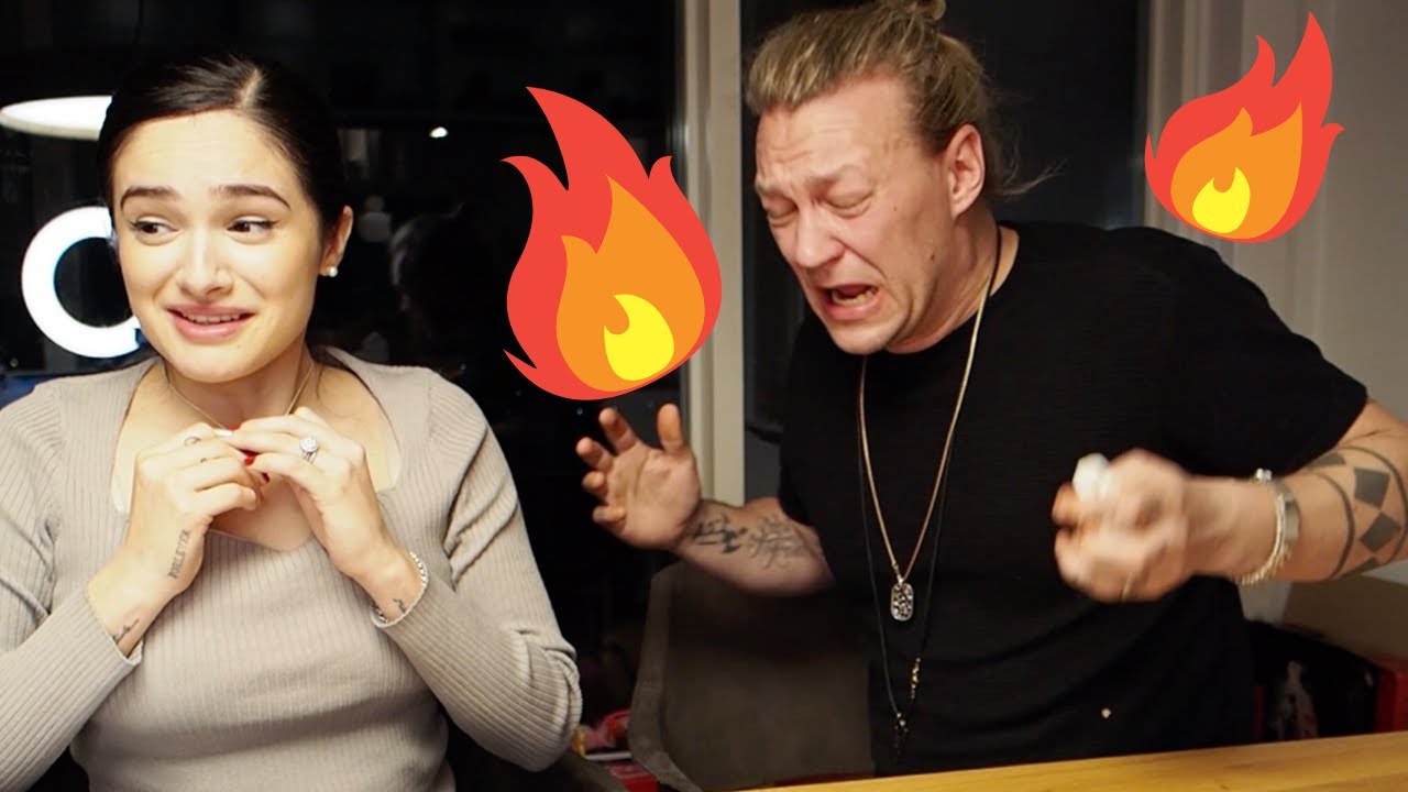 Spin The Bottle Of Pain Hot Wing Challenge...OUCH