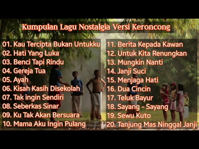 Kumpulan Lagu Nostalgia Versi Keroncong | Kumpulan Lagu Tembang kenangan | Lagu 80an 90an class=