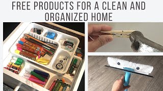 Free products for a clean and organized home | no money organization