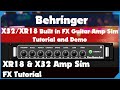 Behringer xr18  x32 built in fx guitar amp simulatorguide demo  tutorial  midas m32  mr18 too