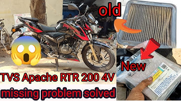 TVS Apache RTR 200 4v missing problem starting problem Kaise solve karte hain dekhenge 😇😇