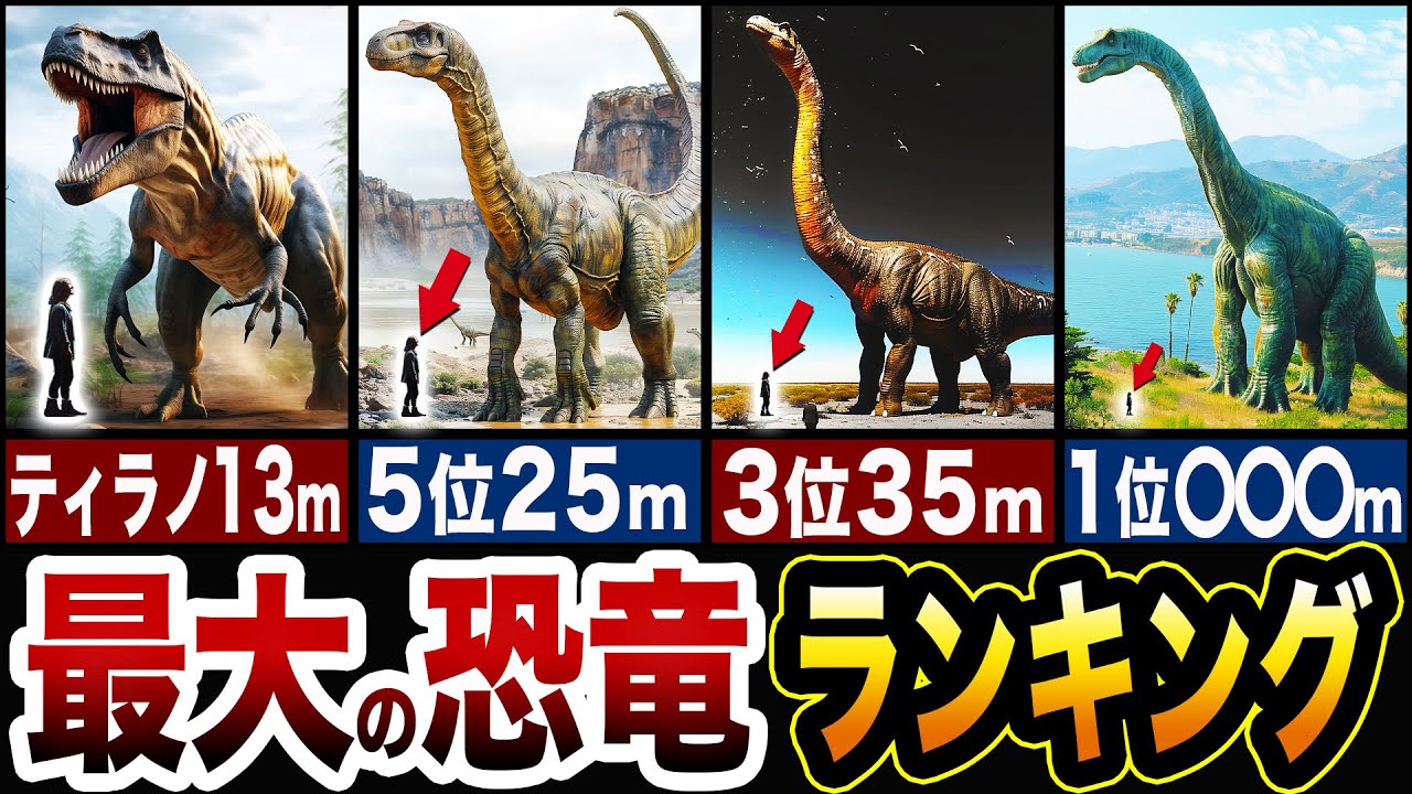 史上最大の恐竜がデカすぎる…!!最大の恐竜ランキングTOP10!!【ゆっくり解説】