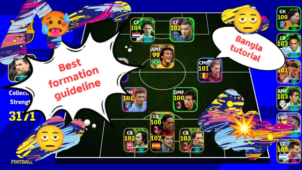 Formation guideline//Bangla tutorial// efootball mobile 