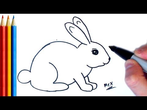 Rabbit Drawing Toturial For Kids, Rabbit Drawing, Wing Drawing, Kid Drawing  PNG and Vector with Transparent Background for Free Download