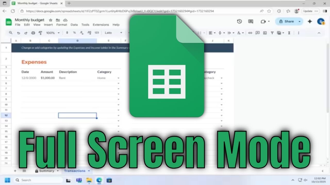 How To Enter or Exit Full Screen Mode on Google Spreadsheets [Guide ...