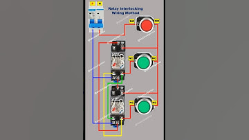 Intermediate Relay Interlocking Method Wiring Diagram | Relay interlock wiring | #relayholding