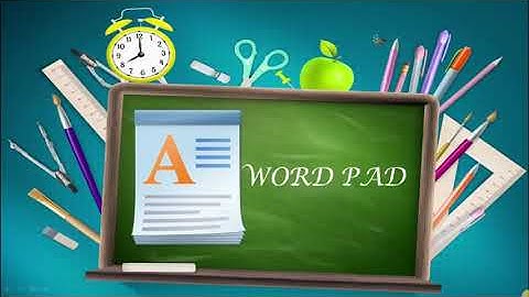 Class 3I Computer I Chapter 6: WordPad I Exercise I