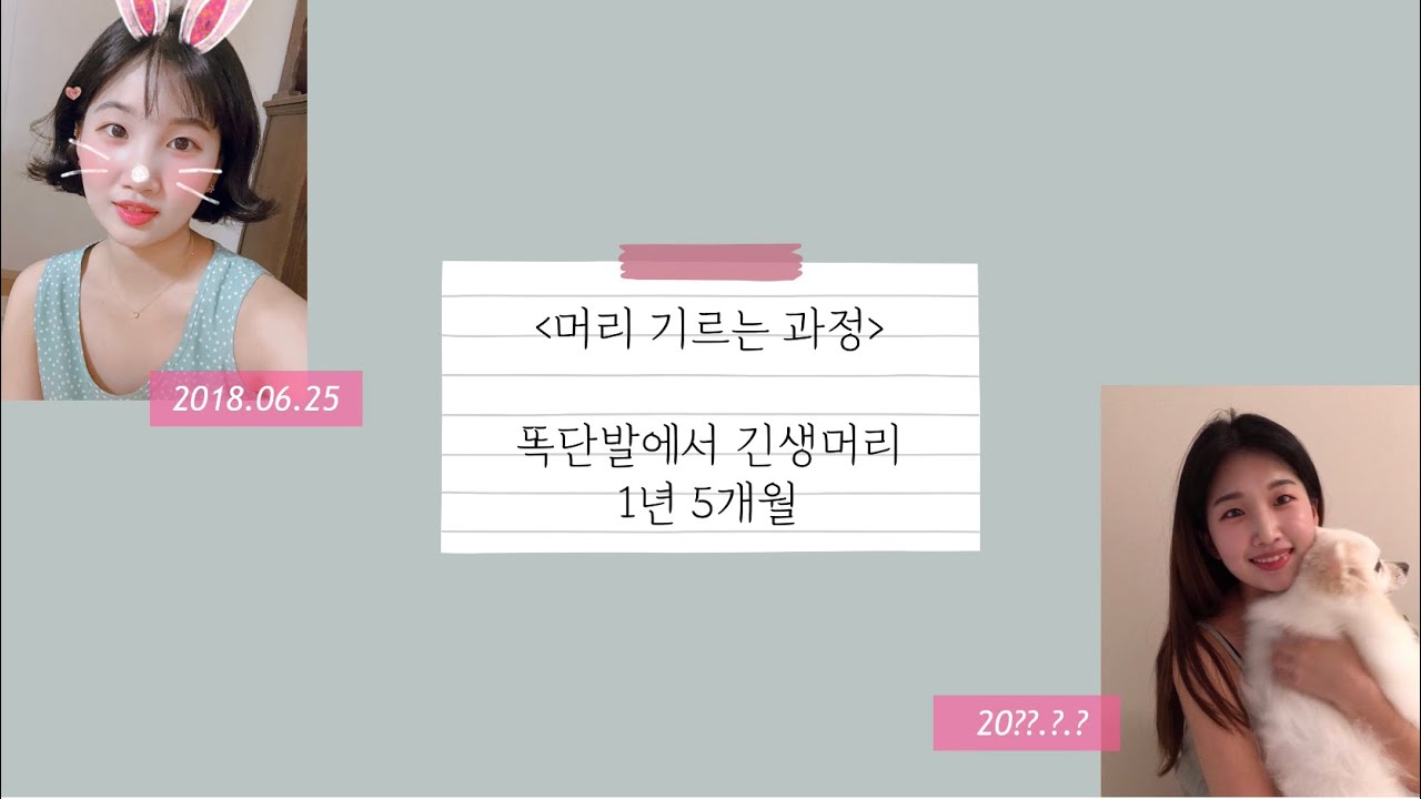 머리 기르는 과정! 단발에서 긴머리까지 1년 5개월 (셀카파티)