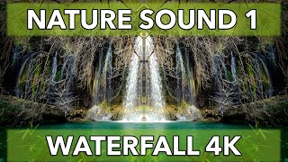 Nature Waterfall with music - Stress relief and meditation video in 432HZ - 4K