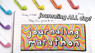 JOURNALING MARATHON✨ | journal with me ALL DAY LONG + a lil life update grwm & puppy hangouts