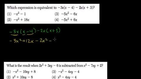 Adding and Subtracting Polynomials 07