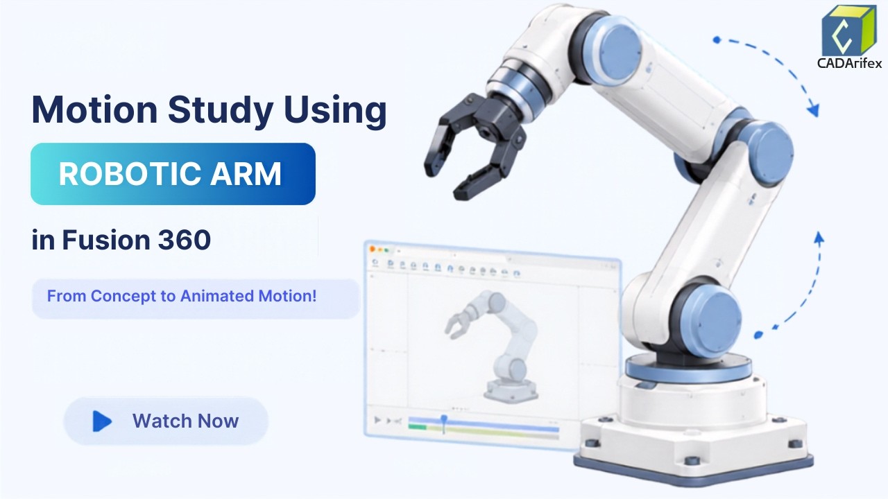 Master motion study in fusion 360 with robotic arm - YouTube