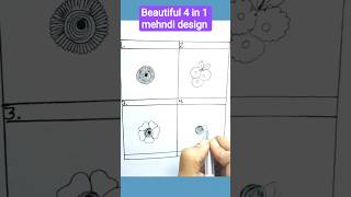 Beautiful 4.In 1 Mehndi Design For Beginners