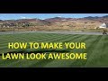 How to make you lawn look AWESOME. Commit yourself