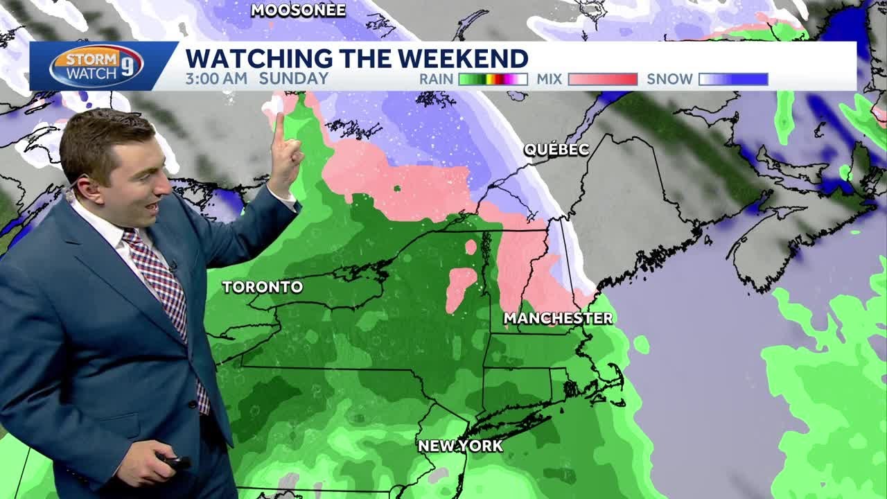 Snow, wintry mix, rain possible Sunday across New Hampshire - YouTube