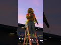The craziest mascot stunt you'll see today! #firefighters #mascot #stunt #stuntvideo #tightrope