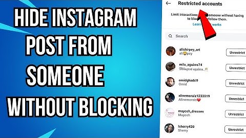 How To Hide Instagram Post From Someone Without Blocking Them