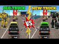 Old transformer truck vs green transfermer truck big racing in rope hero vice town