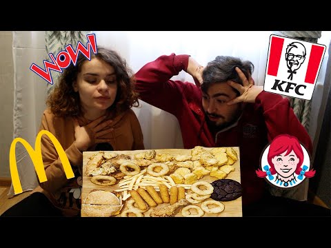 KFC VS McChicken's \u0026 ხახვის რგოლების მუკბანგი  / KFC VS McChicken's MUKBANG