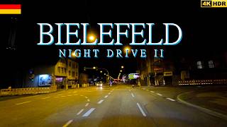 Nighttime City Drive in Bielefeld Part II 🇩🇪 | Germany | 4K HDR