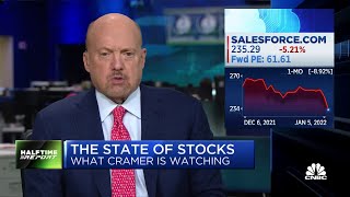 Jim Cramer says he's watching Salesforce shares for 2022