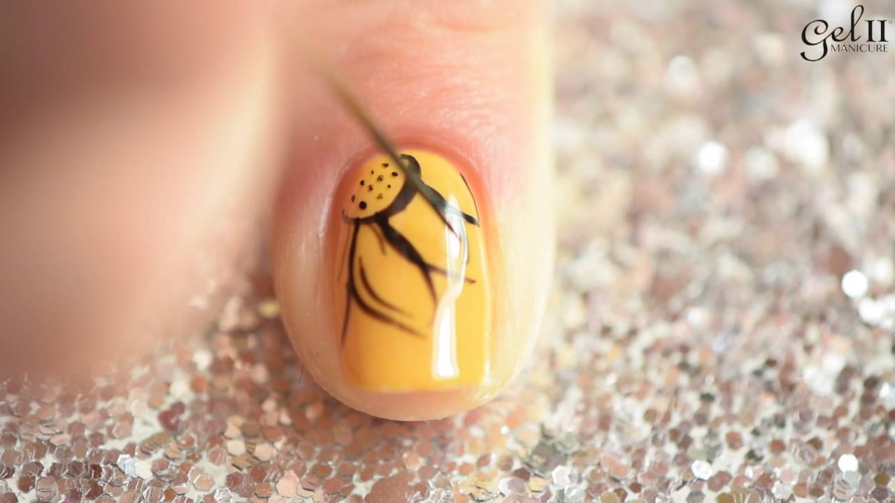 8. Sunflower Nail Art with Gel Polish - wide 2
