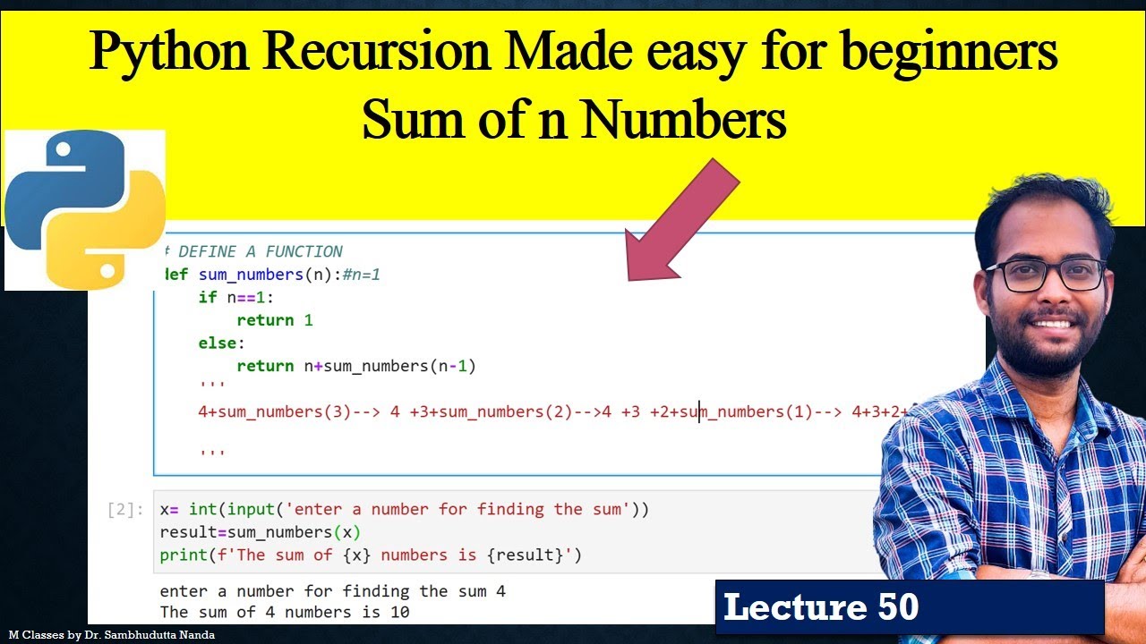 Python Recursion Made Easy: Sum of Numbers for Beginners | M Classes ...