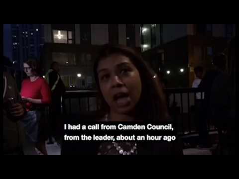 newspaper mockup Hampstead and Kilburn Tulip Siddiq on the scene of Chalcot Estate evacuation