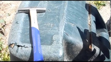 How to reattach a wheel to a trash can, garbage can, wheel barrel