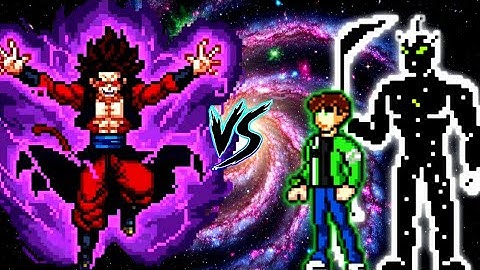 Goku SSJ7 V3 OP VS Ben 10 S3 V4 OP (all form) in Jump Force Mugen