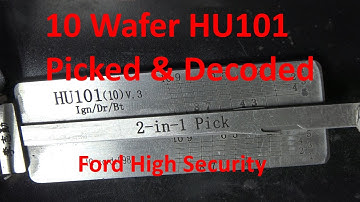 (494) HU101 Lishi Pick & Decode of Ford 10 Cut Lock