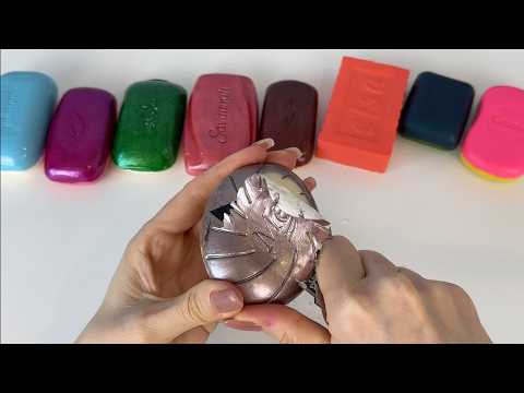 ASMR Carving colored soap. Soothing cutting soap | ASMR Soap.