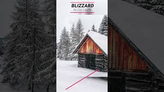 Blizzard at the Lonely Log Cabin  #snowstormsounds #blizzardsounds #blizzardstormsounds