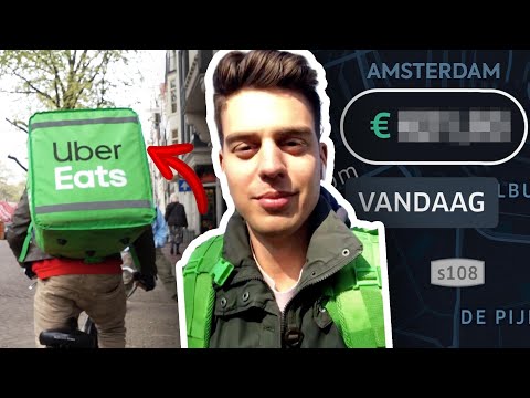 I worked at UberEats for an entire weekend in Amsterdam (English Subtitles)