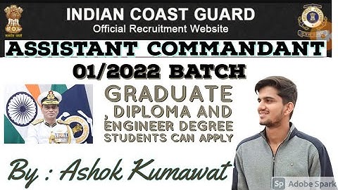 Coast Guard Assistant Commandant 01/2022 Recruitment 2021 Apply Online