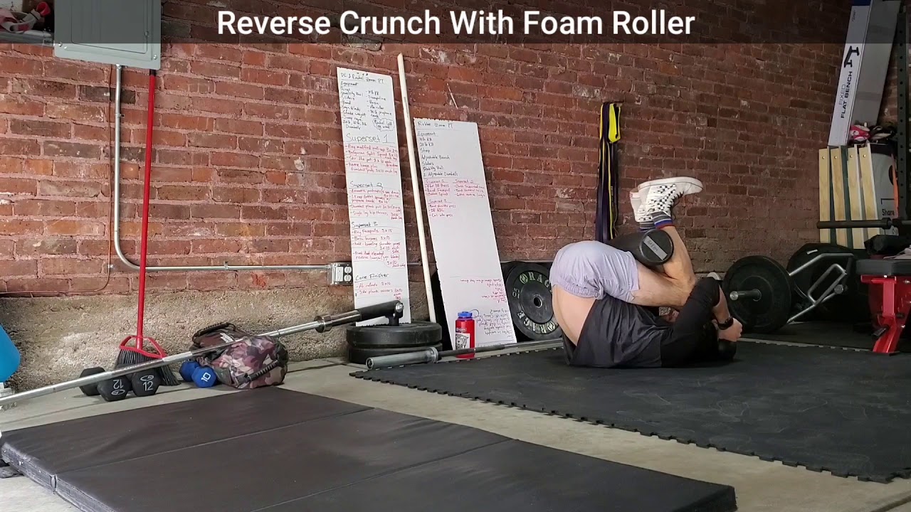 Reverse Crunch With Foam Roller YouTube