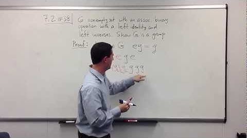 Groups: Semigroups With a Left Identity and Left Inverses are Groups