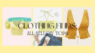CLOTHING FINDS (EP 4): ALL YELLOW TOPS☀️💐🐝🐠🍋 | Ophelia Kozakura