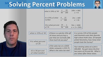 Solving Percent Problems