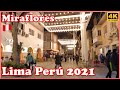 MIRAFLORES de Noche LIMA PERÚ 2021 🇵🇪 | Walking Tour 4K UHD | Julio 2021