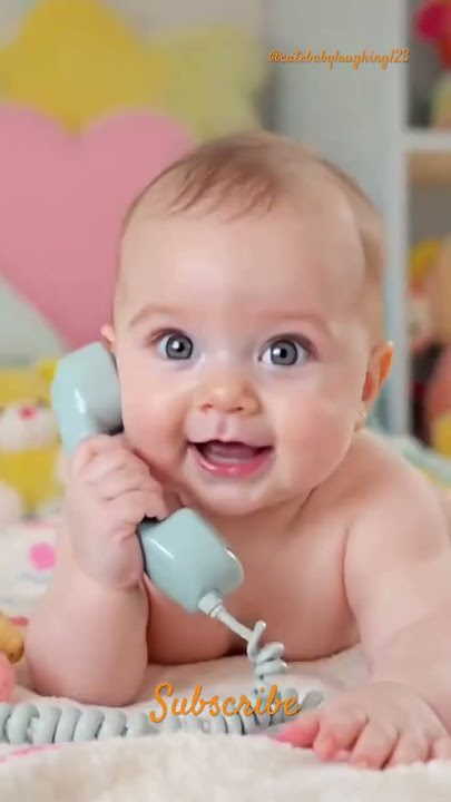 cute baby says hello papa 🩷🥰😘❤️ #baby #babylaughting #ytshorts
