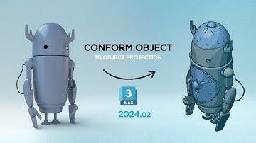 NEW 3ds Max 2024.02 Tutorial: Conform Any Object To Any Surface without any projection Script