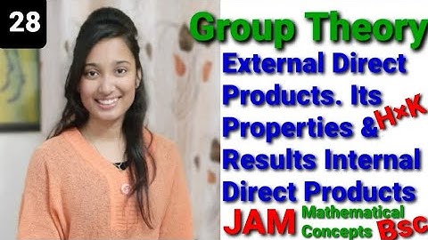External Direct Products, Results & Properties, internal Direct Product. JAM GROUP THEORY