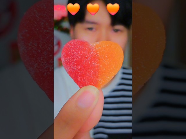 กินตามอิโมติคอน : รูปหัวใจ #กินตามอิโมจิ #mukbang #jelly #เยลลี่ #eatingchallenge #food #shorts