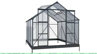 AMERLIFE Greenhouse 8x10x7.5ft with BGM Version