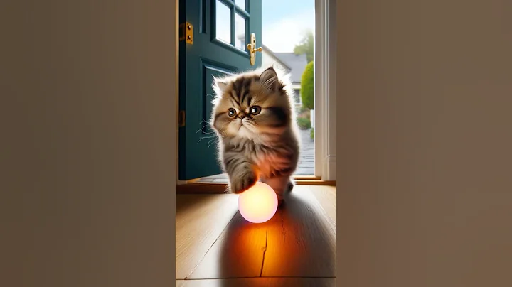 Video 11090681: cute persian kitten playing, adorable kitten's cutest, kitten playing ball