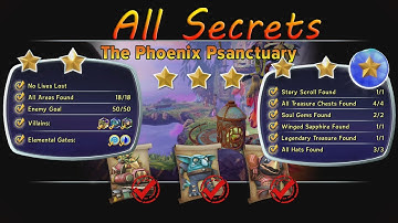 Chapter 4 "The Phoenix Psanctuary" all secrets 100% complete - Skylanders Trap Team (short video)