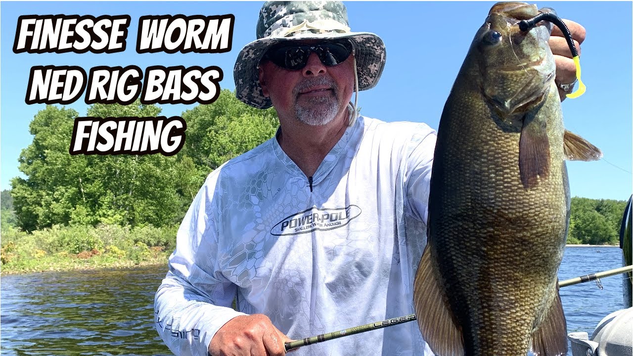 Finesse Worm Ned Rig for Smallmouth Bass- uncut vid. 