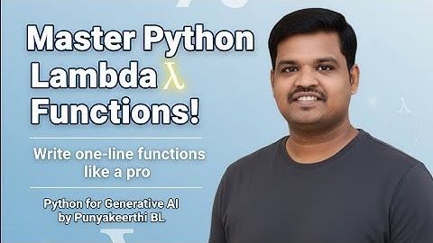 Master Python Lambda Functions in Minutes | Simplify Your Code Like a Pro | Python for Generative AI