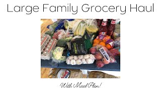 Walmart Large Family Grocery Haul & Meal Plan